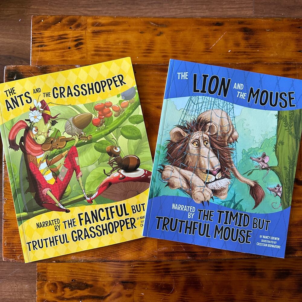 Set of 2 The Ants & The Grasshopper / The Lion & The Mouse Paperback Books